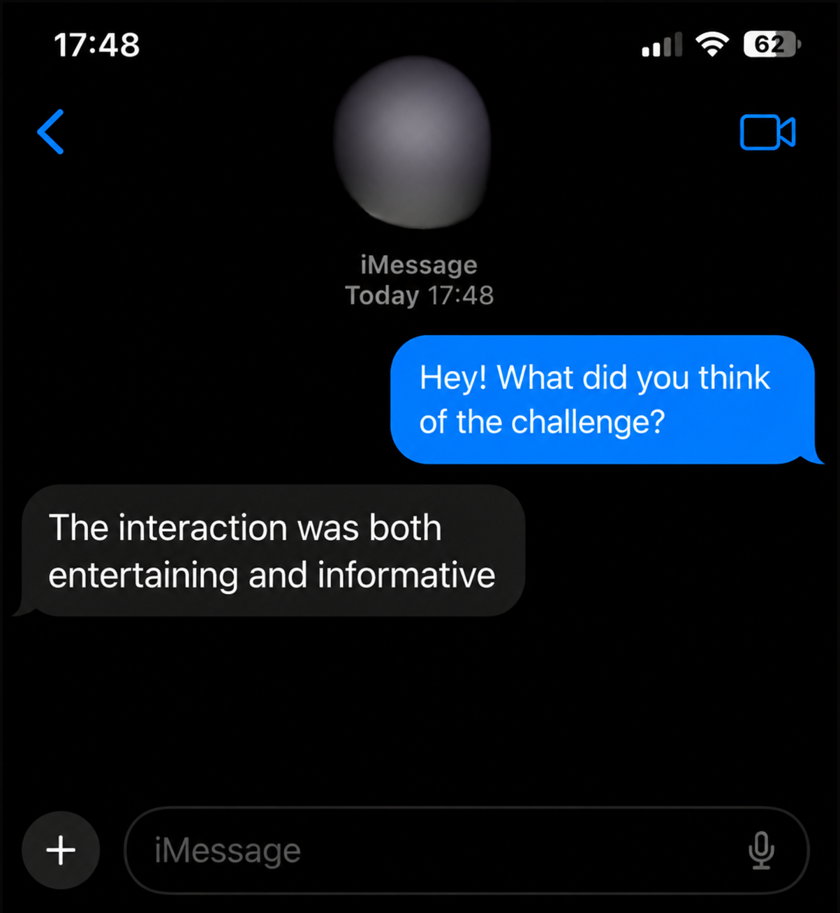 Testimonial: entertaining and informative